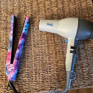 Conair Silver Bird Pro Hair Dryer Eva Flat Iron Curling Iron